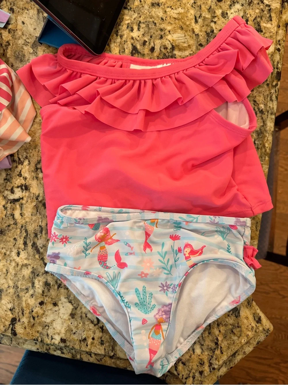 Ruffle Butts- girls Bathing suits- size 6